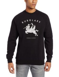 Crooks & Castles Men's Knit Crew Sweatshirt   Burglary at  Mens Clothing store Athletic Sweatshirts