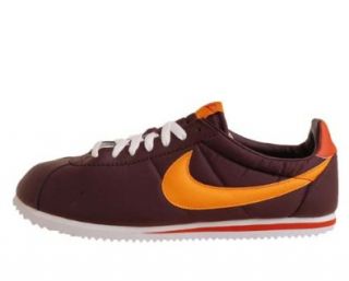 Nike Classic Cortez Light Nylon Burgundy Orange Mens Casual Run Shoes 433175 600 [US size 10.5] Shoes