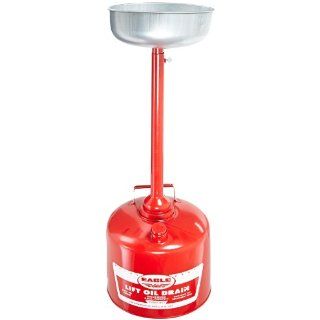 Eagle 605 Lift Oil Drain Special Purpose Can, 5 Gallon Capacity, 11 1/4" Diameter x 38" Height, Red Hazardous Storage Cans