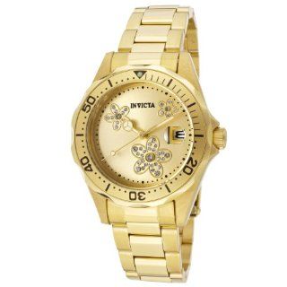 Invicta Women's 12508 Pro Diver Gold Tone Dial 18k Gold Ion Plated Stainless Steel Watch Invicta Watches