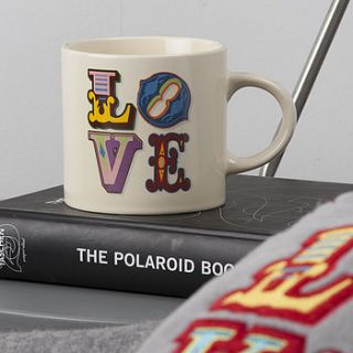 vintage 'love' mug by the contemporary home