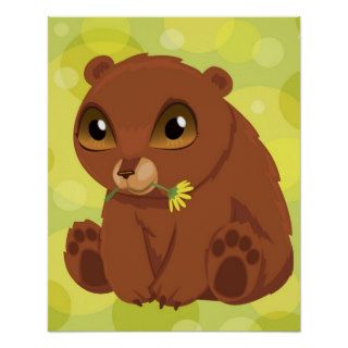 Anime Bear Cub Print