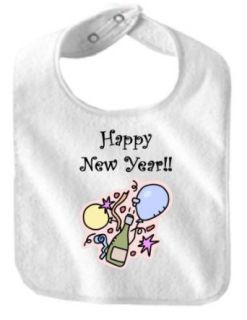HAPPY NEW YEAR   BigBoyMusic Baby Designs   Bibs   White Bib Clothing