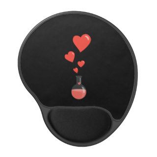 Flask of Hearts Science Geek Valentine's Day Gel Mouse Pad