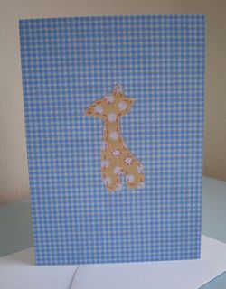 little giraffe children's birthday card by lullaby blue