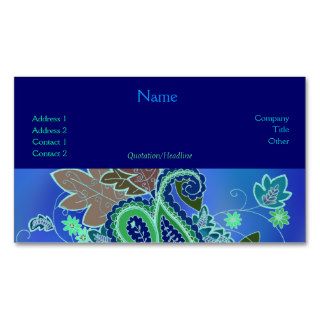 Blue Paisley Business Cards