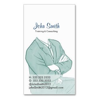 Consultant in a Suit drawing Profile Card Business Card