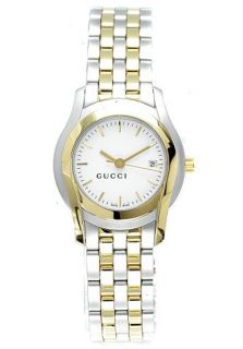 Gucci YA055520  Watches,Womens G Class Two Tone White Dial, Casual Gucci Quartz Watches