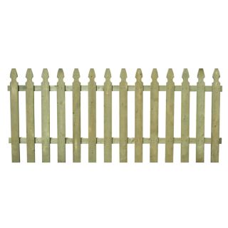 Pine Gothic Pressure Treated Wood Fence Panel (Common 4 ft x 8 ft; Actual 3.5 ft x 8 ft)