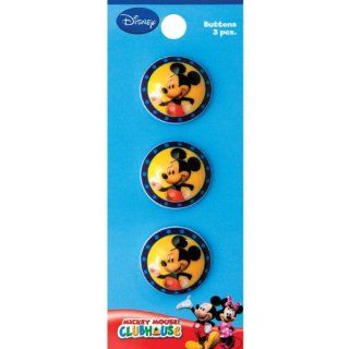 Wrights 881 609 Disney Mickey Mouse Button, 1 Inch, 3 Pack
