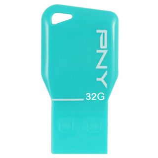 PNY Key Attache 32GB USB 2.0 Flash Drive   Blue      Computing
