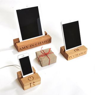 wooden stand for iphone by the oak & rope company