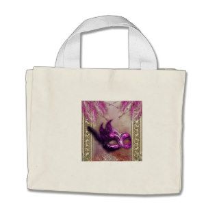 Elegant Purple & Gold masquerade mask Canvas Bag