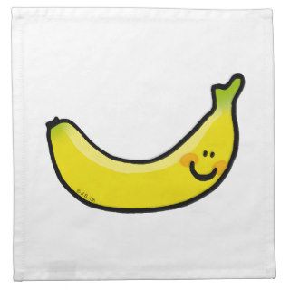 Funny yellow banana printed napkin