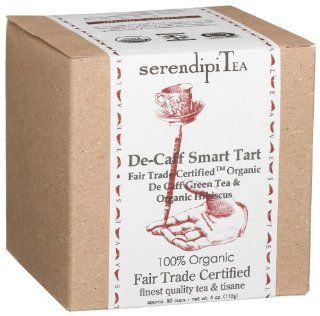SerendipiTea De Caff Smart Tart, Organic Green Tea & Organic Hibiscus Tea & Tisane, 4 Ounce Boxes (Pack of 2)  Black Teas  Grocery & Gourmet Food