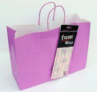 72 Large Fuchsia Gift Bags w/ Tissues   (6dz. Total) Health & Personal Care
