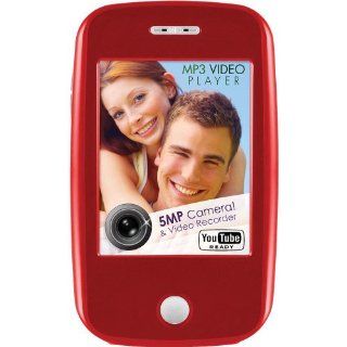 Ematic EM608VIDR 3 Inch Touch Screen 8 GB  Video Player with Built In 5 MP Digital Camera(Red)   Players & Accessories