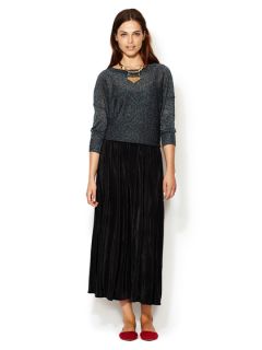 Accordion Pleated Maxi Skirt by American Apparel