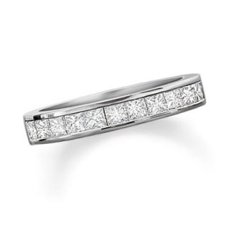 CT. T.W. Princess Cut Certified Colorless Diamond Channel Band in