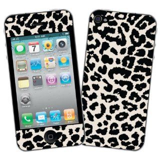Black and White Leopard "Protective Decal Skin" for iPhone 4/4s Cell Phones & Accessories