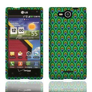 LG Lucid 4G VS840 Peacock Allure Rubberized Cover Cell Phones & Accessories