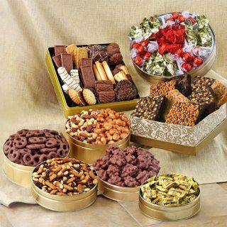 8th Wonder Snack Tin Gift Set  Gourmet Chocolate Gifts  Grocery & Gourmet Food