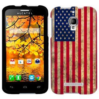 Alcatel OneTouch Fierce Retro American Flag Phone Case Cover Cell Phones & Accessories
