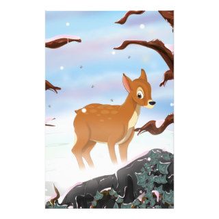Cute Cartoon Deer Customized Stationery
