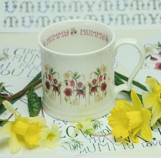 mother personalised hellebore mug by susan rose china