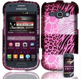 SAMSUNG GALAXY PREVAIL 2 PINK EXOTIC ANIMAL RUBBERIZED COVER SNAP ON HARD CASE + SCREEN PROTECTOR from [ACCESSORY ARENA] Cell Phones & Accessories
