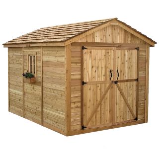 Outdoor Living Today Gable Cedar Storage Shed (Common 8 ft x 12 ft; Interior Dimensions 7.85 ft x 11.38 ft)