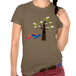 Bird Birds Mom Kid Family Tree Cute Cartoon Animal T shirt