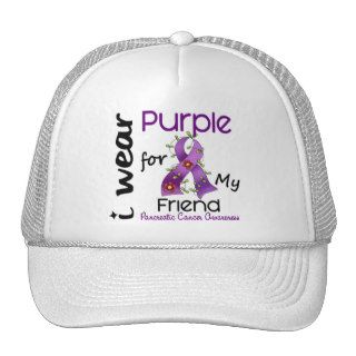 Pancreatic Cancer I Wear Purple For My Friend 43 Trucker Hat