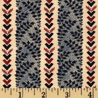 44'' Wide Gettysburg Remembrance Chevron Stripe Navy Fabric By The Yard