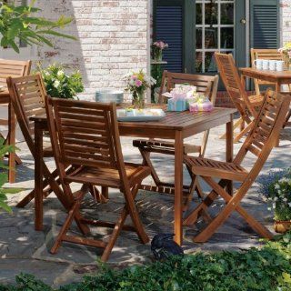 Oxford Garden Capri 4 person Wood Patio Dining Set   Brown Umber  Outdoor And Patio Furniture Sets  Patio, Lawn & Garden