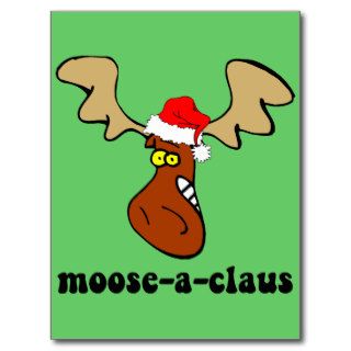 Funny Christmas moose Postcards