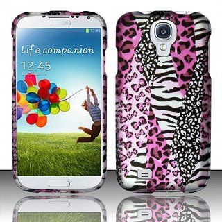 Pink Animal Print Hard Cover Case for Samsung Galaxy S4 S IV SIV Cell Phones & Accessories