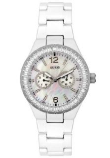 Guess 13552L  Watches,Womens   White Stainless Steel & Stones, Casual Guess Quartz Watches