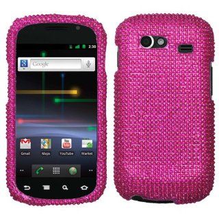 Rhinestones Protector Case for Samsung Nexus S GT i9020, Hot Pink Full Diamond Cell Phones & Accessories