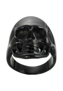 Lincoln Co. SR 2299 13  Jewelry,Black Finish Rhodium Plated Stainless Steel Skull Ring, Fashion Jewelry Lincoln Co. Rings Jewelry