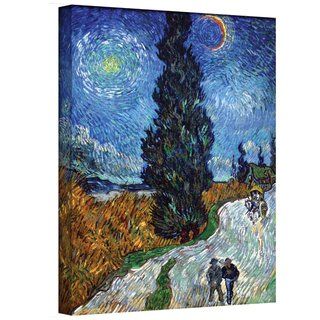 Vincent van Gogh 'Country Road in Provence by Night' Gallery Wrapped Canvas ArtWall Canvas