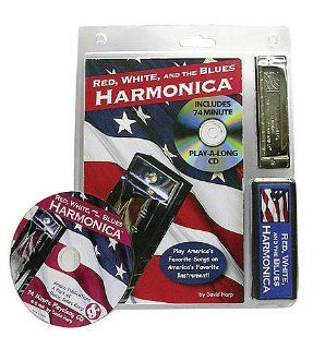 Red, White, and the Blues Harmonica   Book/CD/Harmonica Pack Musical Instruments