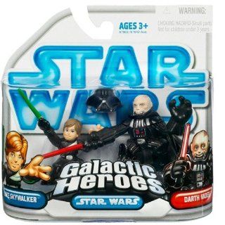 Star Wars Galactic Heroes Mini Figure 2 Pack Luke Skywalker and Darth Vader Toys & Games