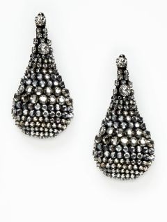 Rhinestone Teardrop EARRINGS by Vera Wang