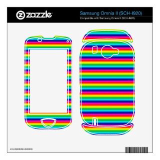 Rainbow Stripes Samsung Omnia II Skin