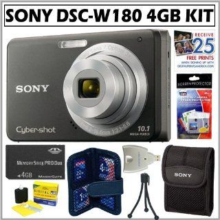 Sony Cyber shot? DSC W180 10.1MP Digital Camera in Black + 4GB Deluxe Accesso Camera & Photo