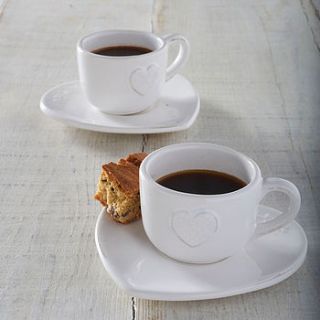 set of two heart espresso cups by ella james