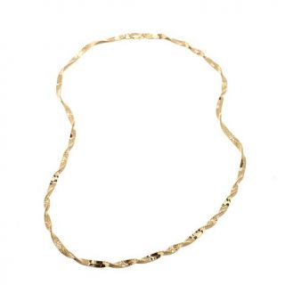 Technibond® Diamond Cut 18" Twisted Herringbone Necklace