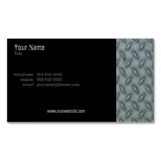 Diamond Plate Steel Business Card Template