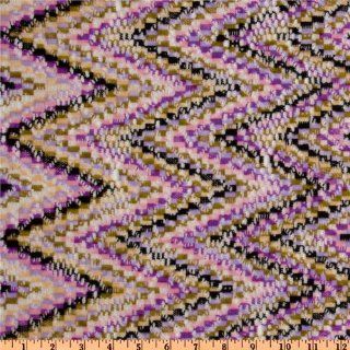 60'' Wide Designer Chevron Lace Bronze/Purple Fabric By The Yard